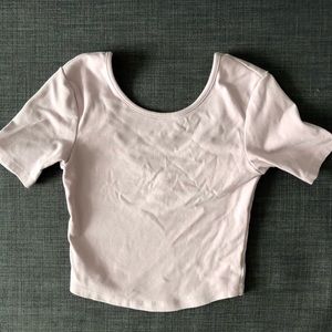 Aritzia Sunday Best Light Lilac Crop Top